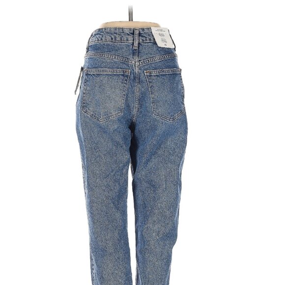 H&M Comfort Stretch Mom Jeans High Waist Ankle Length Nwt - Picture 3 of 7